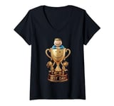Womens "Best Dad Trophy Tee - Father's Day Special" 2025 V-Neck T-Shirt