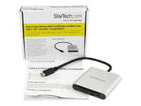 Startech.Com Usb 3.0 Flash Memory Multi-Card Reader/Writer With Usb-C - Sd Microsd And Compactflash Card Reader W/ Integrated Usb-C Cable (Fcreadu3c) - Kortleser (Cf I, Cf Ii, Mmc, Sd, Microsd, Sdhc, Microsdhc, Sdxc, Microsdxc) - Usb 3.0