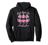 Cute Pink Flamingos Girls Night Out for Friends Flamingo Pullover Hoodie