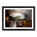 Big Box Art Thomas Moran The Wilds of Lake Superior Framed Wall Art Picture Print Ready to Hang, Black A2 (62 x 45 cm)