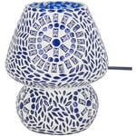 Signes Grimalt - Lampe de table en mosaïque bleue - Lampe en cristal exotique 18x14x2cm pour la décoration de la maison