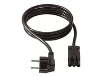 Bachmann H05VV-F 3G - Câble d'alimentation - GST18i3 (F) pour CEE 7/4 (M) - 2 m - connecteur à angle droit - noir