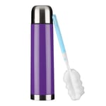 GRÄWE bouteille isolante, acier inoxydable, 1 l, bouteille isolante pour la route avec gobelet, anti-fuite, lavable au lave-vaisselle, violet