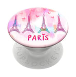 PopSockets PopGrip - Support et Grip pour Smartphone et Tablette avec Un Top Interchangeable - Paris Love