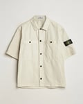 Stone Island Cotton Canvas Old Effect Short Sleeve Shirt Sand