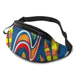XCNGG Sac de taille en cours d'exécution Sac de taille de loisirs Sac de taille Sac de taille de mode Colored African Tribal Style Waist Pack Bag for Men Women,Casual Running Belt Bags Hip Bum Bag wit