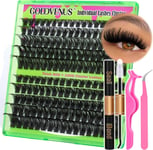 Cluster Lashes Glue Bond and Seal Thick Eyelash Extension Kit Individual Eyel..