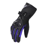 XUEXIU Gants De Moto d'hiver Imperméable Gant Moto Gardez Les Hommes Chauds Moto Gants Touch Screen Guantes Motorbike Riding Gants (Color : WP 02 Blue, Size : L)