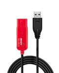 LINDY 30m USB 2.0 Active Extension Cable Pro, Long Distance Repeater, Extends USB devices, PCs, Laptops, Xbox, PS4, PS5, VR Headset, Printer, Scanner, Webcam, Interactive Whiteboards