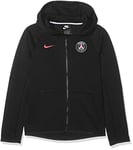 Nike PSG Y NSW TCH FLC FZ ESSNTIALS Sweat-shirt Mixte Enfant Black/Hyper Pink FR : M (Taille Fabricant : M)