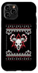 Coque pour iPhone 11 Pro Eerie Baphomet Pull de Noël gothique en corne de canne à sucre d'orge