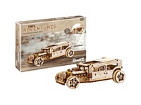 Revell 00612 - Tiny Adventures - Hot Rod - Maquette en Bois à l'échelle 1/32 - avec Moteur Pull Back & Go - Longueur 17 cm