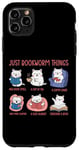 Coque pour iPhone 11 Pro Max Just Bookworm Things Adorable chat pour amoureux de la lecture