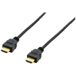 Equip - Câble de raccordement hdmi Fiche mâle hdmi-a 3.00 m noir 119351 4K uhd, contacts dorés Câble hdmi X910162