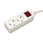 Electro DH M36192 Multiprise 2 prises avec interrupteur et câble de 1,5 m