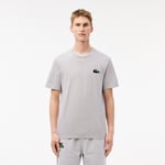 Lacoste T-shirt d'intérieur coton Taille S Gris Chine/vert