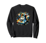 Polygon Art Vintage Telephone Landline Dial Sweatshirt