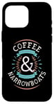 Coque pour iPhone 16 Pro Max Coffee Lovers Narrowboats Canal Barge Boat Life