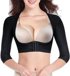 CHUMIAN Hauts Corset Femme Minceur Bras Shaper Manchon Bustier Lingerie pour Post Liposuction Mou du Bras Gaine Correcteur de Posture Support (Noir, XL)