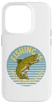 Coque pour iPhone 14 Pro Pêche sautant poisson pêche à la ligne art saut truite pêche