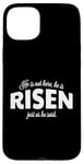 Coque pour iPhone 15 Plus He Is Not Here He Has Risen Bible Verse Femme Christian Girl