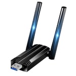 Clé WiFi Puissante AC1300 Mbps, Cle WiFi USB 3.0 Double Bande, 2.4G/5.8GHz Adaptateurs USB Clé WiFi pour PC/Laptop/Desktop/Tablet, Compatible avec Windows 11/10/8/7/Vista/XP, Mac OS X