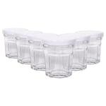 Argon Tableware Glass Jam Jars with Lids - 42ml - Pack of 6