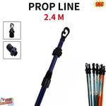 Prop Line Clothes Washing Pole Extendable Dryer Heavy Duty Support Outdoor 2.4M