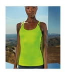 Tri Dri Women's Tridri® "Lazer Cut" Spaghetti Strap Vest - Lightning Yellow - M