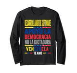 Support Venezuela Flag | Desarrollador Apoyo Democracia Long Sleeve T-Shirt