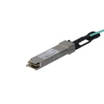 StarTech MSA Uncoded Compatible 15m/49.2ft 40G QSFP+ to QSFP+ AOC Cable  40 GbE QSFP+ Active Optical Fiber  40 Gbps QSFP Plus/Transceiver Module