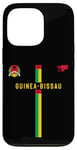 Coque pour iPhone 13 Pro Drapeau Guinée-Bissau, carte silhouette, emblème national