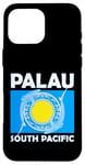 iPhone 16 Pro Max Flag of Palau South Pacific Blue Shark Case