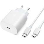 25W USB C Snabbladdare för Samsung A13 A14 A33 A34 A53 A54 4G- 5G, S23 S22 S21 S20 FE-Plus-Ultra, Super Fast Charge Adaptate263