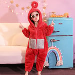 Vuxna Barn Vinter Flanell Pyjamas Onesies Söt Teletubbies Pyjamas Jul Pijamas Förälder-barn Outfits Bebisar Anime Cosplay Red aldult M