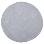 Tapis Rond Gris Clair en Polyester et Coton pour Chambre ou Salon au Style Mode