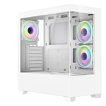 CiT Sense White ATX Gaming Case with Tempered Glass Front and Side Panels - CIT-SENSE-W