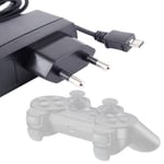 DURAGADGET - chargeur secteur haute qualité mini USB pour manette PS3