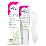 VEET PURE - Crème Dépilatoire Corps & Jambes - Peaux Sèches - Sans Odeur d'Amoniaque - 200ml