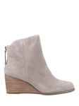 TOMS Casey Wedge Heel Suede Ankle Boots, Cream