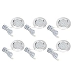 BRAUTO 12V 3W LED Camper Intérieur Chargeur de Voiture Spot pour Camping-Car Caravane Bateau 6PCS Blanc Chaud