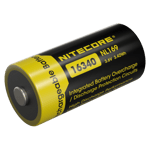 Pile Rechargeable RCR123A 16340 NiteCore NL169 3,7V 950mAh