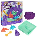 KINETIC SAND SABLE MAGIQUE - COFFRET CHÂTEAU BAC À SABLE 454 G + 4 ACCESSOIRES - Sculptez à l'Infini ce Sable à Modeler comme de la Pâte à Modeler - Jouet Enfant 3 Ans et + - Coloris Modèle Aléatoire