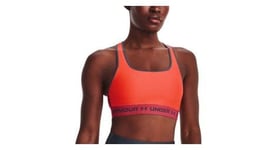 Brassiere under armour crossback mid orange   bleu femme