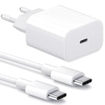 SiGN Extrem Snabbladdare till iPhone 16 20W USB-C Strömadapter + Kabel 2m, 3A, 60W