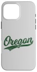 Coque pour iPhone 16 Pro Max Oregon Classic Varsity, style maillot de sport vintage