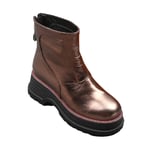 ATHX Women's Mid Round Toe Leather Martin Boots (Brown, Numeric_7)