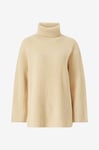 Selected FEMME - Tröja slfMary LS Long Knit Roll Neck - Beige