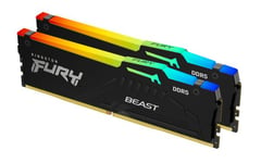 Kingston Fury Beast RGB 64GB (2x32GB) / 6000MHz / DDR5 / CL30 / KF560C30BBAK2-64 (Fyndvara - Klass 1)