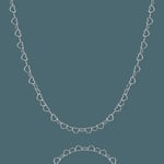 Love Heart Sterling Silver Chain Necklace